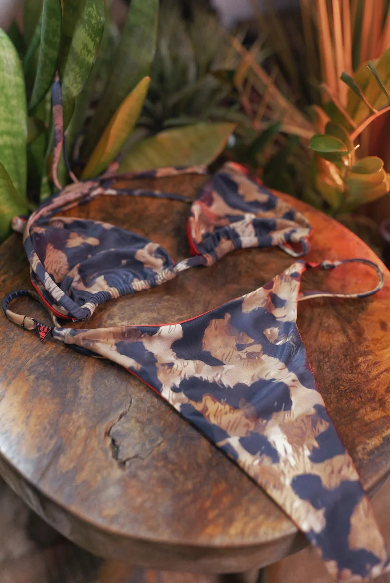 Image of the Kalina Bikini draped over a stool